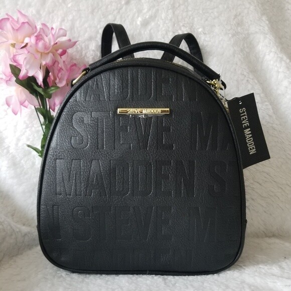 steve madden black and gold backpack